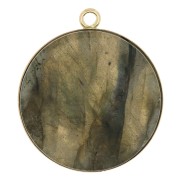 Pendentif rond pour cabochon fond plat 20 mm - Gold filled (or laminé) x1