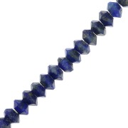 Perles rondelles bouliers facettées en pierre gemme 3x2 mm - Lapis lazuli x20
