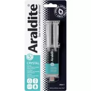 Colle Araldite Cristal - bi-composant - Prise rapide x24ml