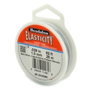 Fil élastique Elasticity 1 mm - Argenté satin x25m
