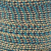 Doré - Cordon en coton tressé et fil métallisé 1.5 mm - Multi bleu - Sable - Doré x1m Cordon en coton tressé et fil métallisé 1.5 mm - Multi bleu - Sable - Doré x1m