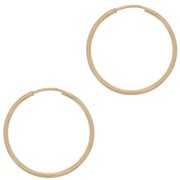 Créoles 21 mm - Fil 1.3 mm - Gold filled (or laminé) x2