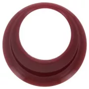 Pendentifs - Breloques - Pendentif rond évidé en résine opaque 44 mm - Bordeaux x1 Pendentif rond évidé en résine opaque 44 mm - Bordeaux x1