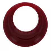 Pendentifs - Breloques - Pendentif rond évidé en résine opaque 34.5 mm - Bordeaux x1 Pendentif rond évidé en résine opaque 34.5 mm - Bordeaux x1