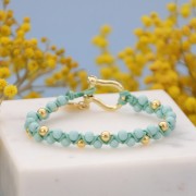 Perles en résine opaque 4 mm - Bleu royal x15