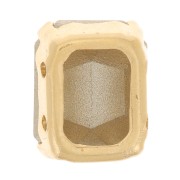Cristal serti Aurora A4610 Step Cut Octagon 10x8 mm - Doré - Crystal AB x1