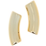 Perles tube incurvé 35x11 mm en acrylique opaque - Doré x6