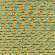 Doré - Cordon en coton tressé et fil métallisé 1.5 mm Vert clair - Bleu - Ocre - Doré x1m Cordon en coton tressé et fil métallisé 1.5 mm Vert clair - Bleu - Ocre - Doré x1m