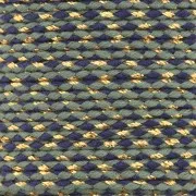 Doré - Cordon en coton tressé et fil métallisé 1.5 mm - Kaki - Bleu foncé - Doré x1m Cordon en coton tressé et fil métallisé 1.5 mm - Kaki - Bleu foncé - Doré x1m