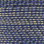 Doré - Cordon en coton tressé et fil métallisé 1.5 mm - Bleu foncé - Taupe - Doré x1m Cordon en coton tressé et fil métallisé 1.5 mm - Bleu foncé - Taupe - Doré x1m