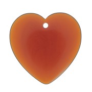 Ambre - Pendentif coeur en résine transparente 36x36.5 mm - Ambre x1 Pendentif coeur en résine transparente 36x36.5 mm - Ambre x1
