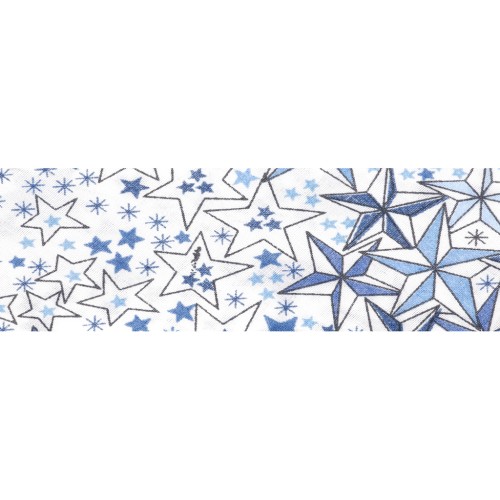 Biais en tissu Liberty - Adelajda - Bleu x1m