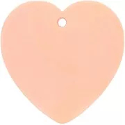 Pendentif coeur en résine opaque 36x36.5 mm - Peach x1