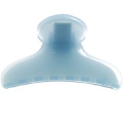 Pince à cheveux crocodile 42x79 mm en acrylique translucide - Bleu glacier x1