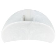 Pince à cheveux crocodile 85x45 mm Demi-lune - Acrylique opaque - Blanc marbré x1