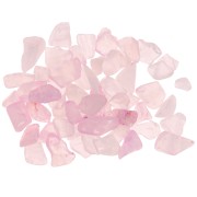 Sachet de mini pierres roulées teintées - éclats non percées - Quartz rose x20g