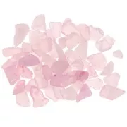Sachet de mini pierres roulées teintées - éclats non percées - Quartz rose x20g
