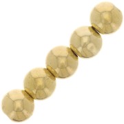 Perles rondes 10 mm en acrylique métallisée CCB - Doré x10