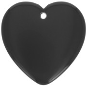 Noir - Pendentif coeur en résine opaque 36x36.5 mm - Noir x1 Pendentif coeur en résine opaque 36x36.5 mm - Noir x1