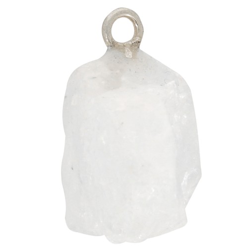 Pendentif pierre brute - pierre de naissance Juin - Argent 925 - Pierre de lune x1