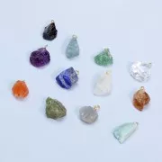 Pendentif pierre brute - pierre de naissance Juin - Argent 925 - Pierre de lune x1