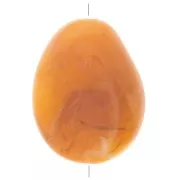 Abricot - Perle plate irrégulière en résine translucide 22x17 mm - Abricot marbré x1 Perle plate irrégulière en résine translucide 22x17 mm - Abricot marbré x1