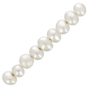 Perles d'eau douce rondes aplaties irrégulières 2.5x2 mm - Grade AA+ Blanc x20