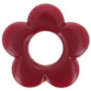 Pendentifs - Breloques - Pendentif fleur 21 mm en résine opaque - Bordeaux x1 Pendentif fleur 21 mm en résine opaque - Bordeaux x1