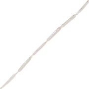 Perle d'eau douce tube baroque irrégulière 25x4.5 mm - Grade AA Blanc x1