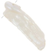 Perles d'eau douce Biwa irrégulières 17 mm à 22 mm - Grade AA Blanc x6