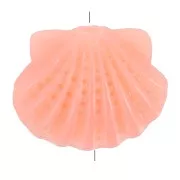 Saumon - Perle coquillage en plastique 9x11.5 mm - Saumon x1 Perle coquillage en plastique 9x11.5 mm - Saumon x1