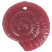 Pendentifs - Breloques - Pendentif coquillage 21 mm en résine opaque - Bordeaux x1 Pendentif coquillage 21 mm en résine opaque - Bordeaux x1