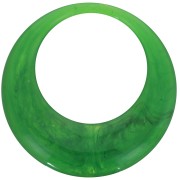 Pendentif rond évidé en résine translucide 44 mm - Vert marbré x1