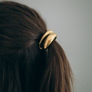 Accessoire cheveux 110x22 mm avec élastique - Acier inoxydable 304L Doré x1