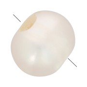 Perles d'eau douce rondes 10 mm - gros trou 3 mm - Grade A+ - Blanc nacré x4