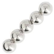 Perles rondes 3 mm - Argenté x50