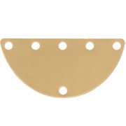 Accessoire de montage et tissage multi-rangs demi-lune 25x12 mm Doré x1