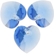 Pendentif coeur en cristal Swarovski 6228 14,4x14mm - ReCreated Cool Blue x1