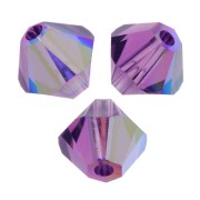 Toupies en cristal Swarovski 5328 3 mm Amethyst AB x50