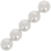 Perles nacrées Swarovski 5810 5 mm White Pearl x15