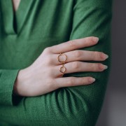 Bague réglable cercle ajouré 10 mm - T. 50 à 56 - Acier inoxydable 304 x1