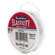 Argenté - Fil élastique Elasticity 0.80 mm - Argenté satin x5m Fil élastique Elasticity 0.80 mm - Argenté satin x5m