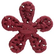 Pendentif - Pendentif fleur 31 mm en raphia - Bordeaux x1 Pendentif fleur 31 mm en raphia - Bordeaux x1