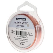 Fil de cuivre rond 0.41 mm Artistic Wire - Naturel x27.4m