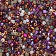 Preciosa Perles rocailles 11/0 2 mm - Mix Violet - Bronze x20g