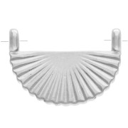 Intercalaire éventail 12x16 mm 2 anneaux - Placage Argent fin vieilli x1