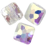 Perles carrés 6 mm - Fantasy Square Swarovski 5035 - Crystal AB x6