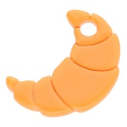 Breloque croissant 17x12.5 mm en acétate - Marron clair x1
