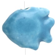 Perle poisson 17x20 mm en céramique - Bleu x1