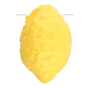 Perle citron 13x9 mm en acrylique opaque - Jaune x10